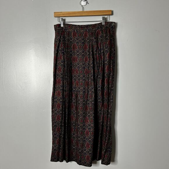 VTG David Brooks Womens Forest Fairy Floral Maxi Skirt Size 14 Heritage Preppy - Picture 1 of 6